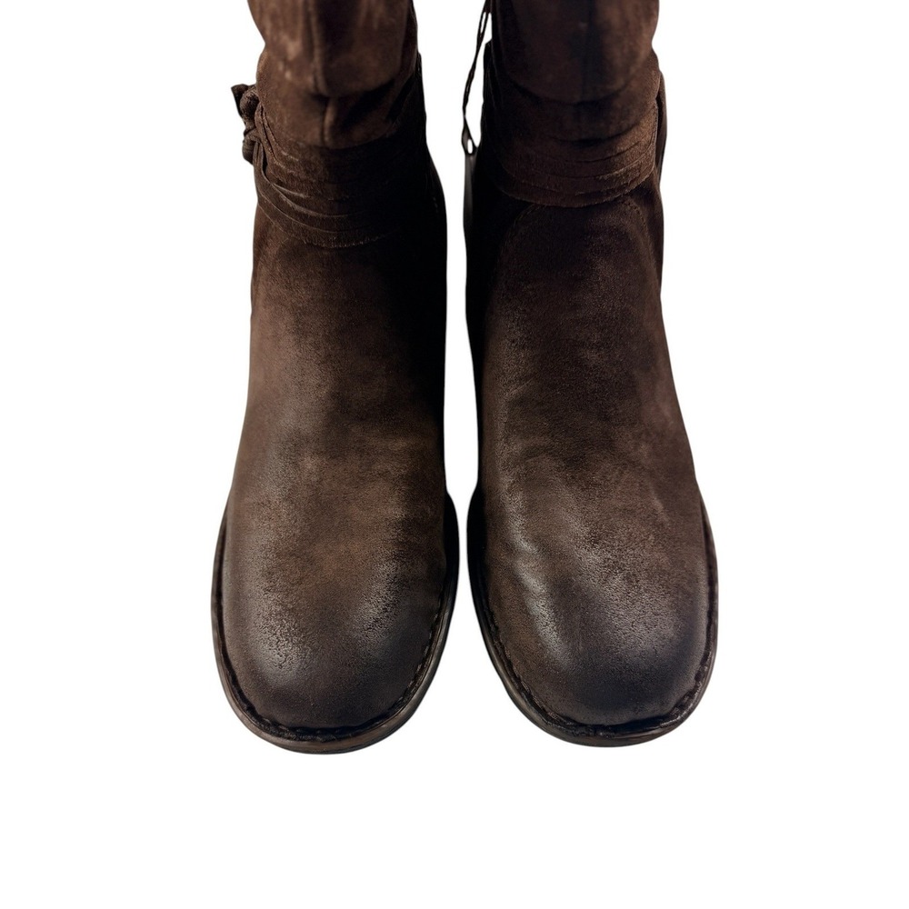 Born Cross Distressed Brown Leather Tassel Ankle Boots Womens 11 D70306 NEW - Picture 9 of 14